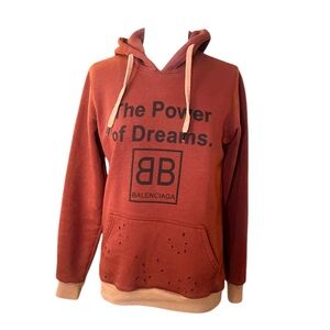 Balenciaga Men's Red Hoodie